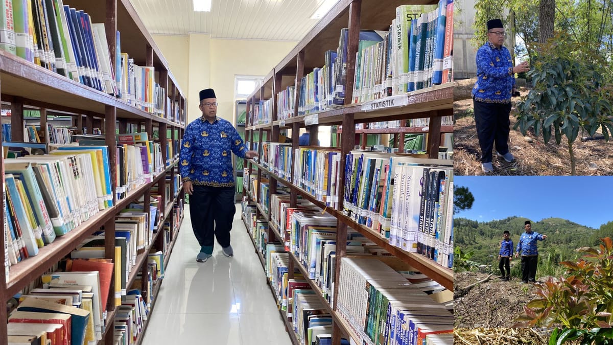 Rektor IAIN Takengon Monitoring Perpustakaan dan Tinjau Program Ekoteologi Kampus