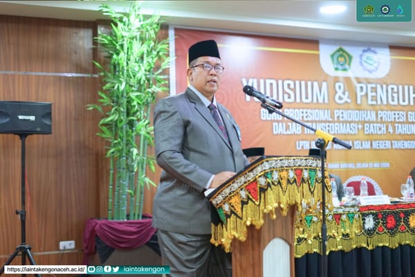 Rektor IAIN Takengon: Pengukuhan Guru Profesional Awal Tanggung Jawab Besar Pendidik