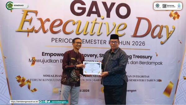 IAIN Takengon Raih Penghargaan Gayo Treasury Award Semester I Tahun Anggaran 2026
