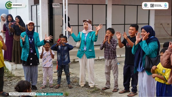 Mahasiswa IAIN Takengon Gelar Trauma Healing untuk Anak Korban Kebakaran Pasar Jagong Jeget