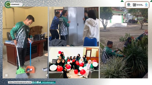 Sambut HUT RI ke-81, IAIN Takengon Gelar Gotong Royong dan Penghijauan Kampus
